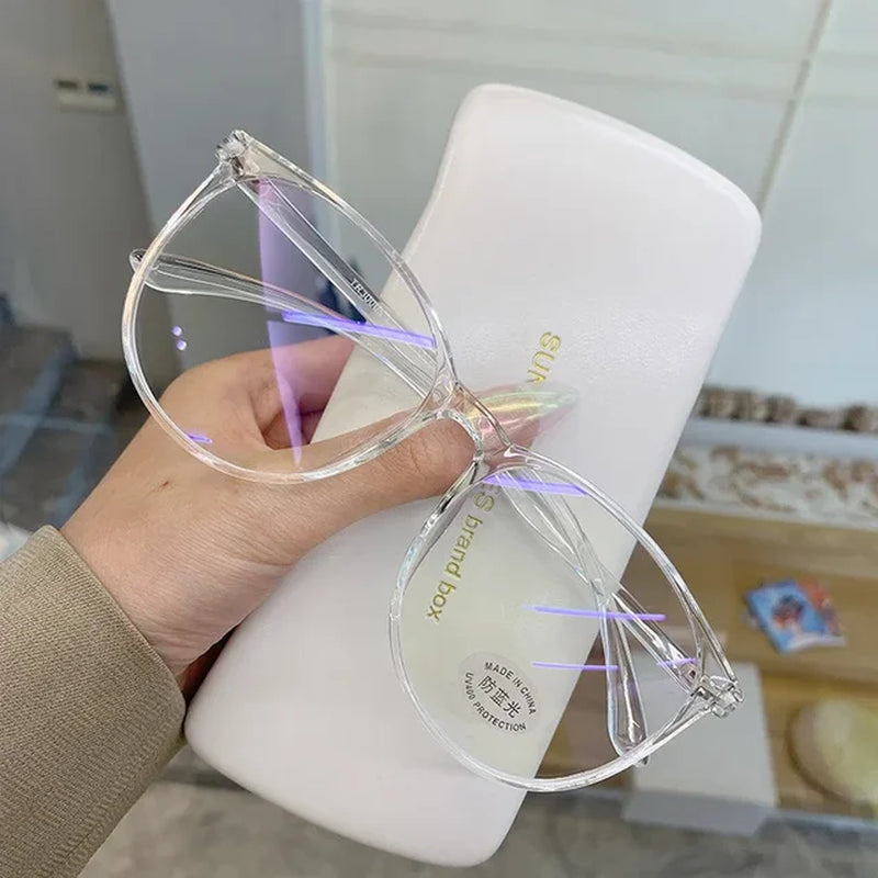 Transparent Computer Glasses for Women anti Blue Light Glasses for Men round Eyewear Reading Eyeglasses Optical Lunettes Oculos