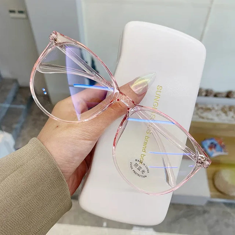 Transparent Computer Glasses for Women anti Blue Light Glasses for Men round Eyewear Reading Eyeglasses Optical Lunettes Oculos